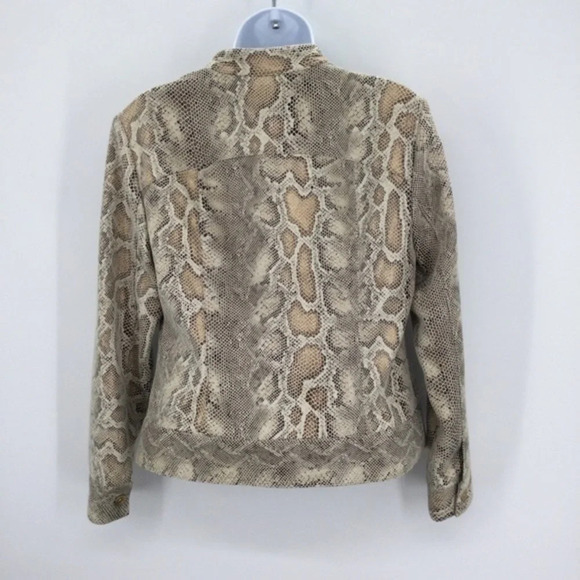 Ruby Rd. Women’s Reptile Embossed Full Zip-Up Jacket Business Casual Size 8 - Picture 3 of 7